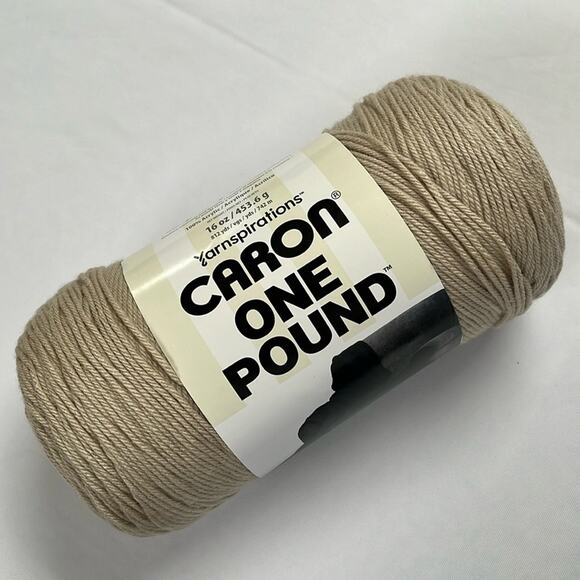 Caron Other - Caron Yarnspirations One Pound Yarn 10636 Dove Beige Acrylic 16 oz Medium